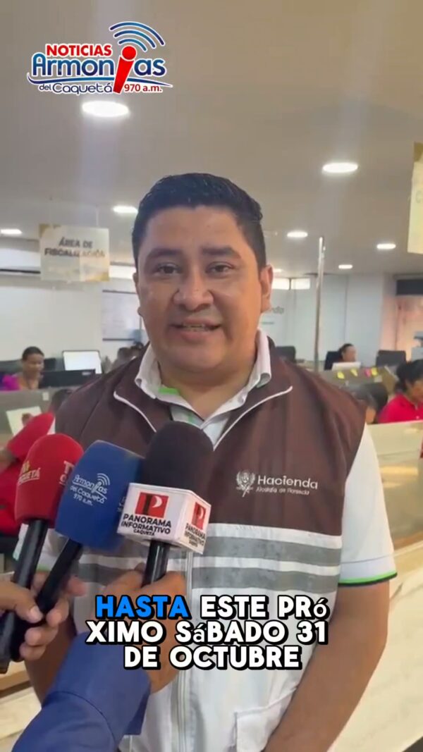 #Florencia. La Secretaría de Hacienda de Florencia recordó a los contribuyentes que este sábado 31…